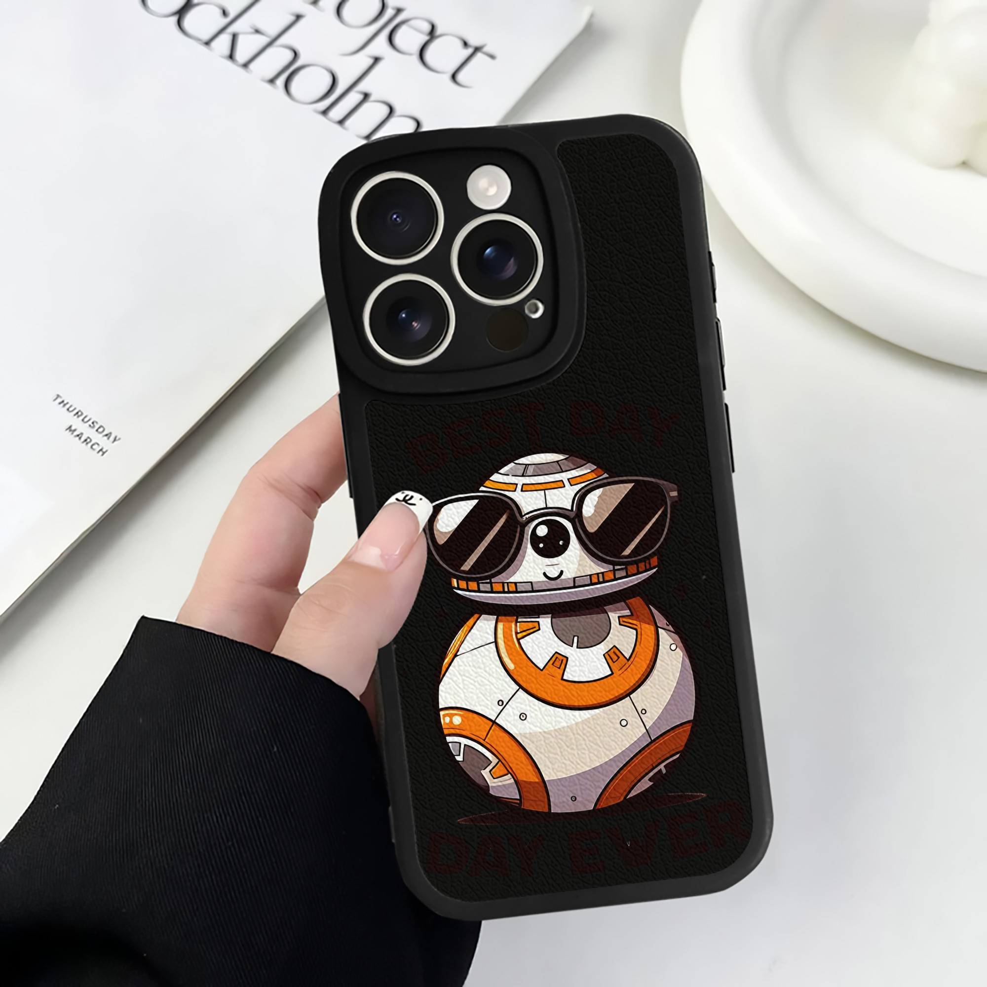 （画像用） スター・ウォーズ Star Wars 【iPhone 16シリーズ対応】シリコンスマホケース（レザー調） 材質：シリコン